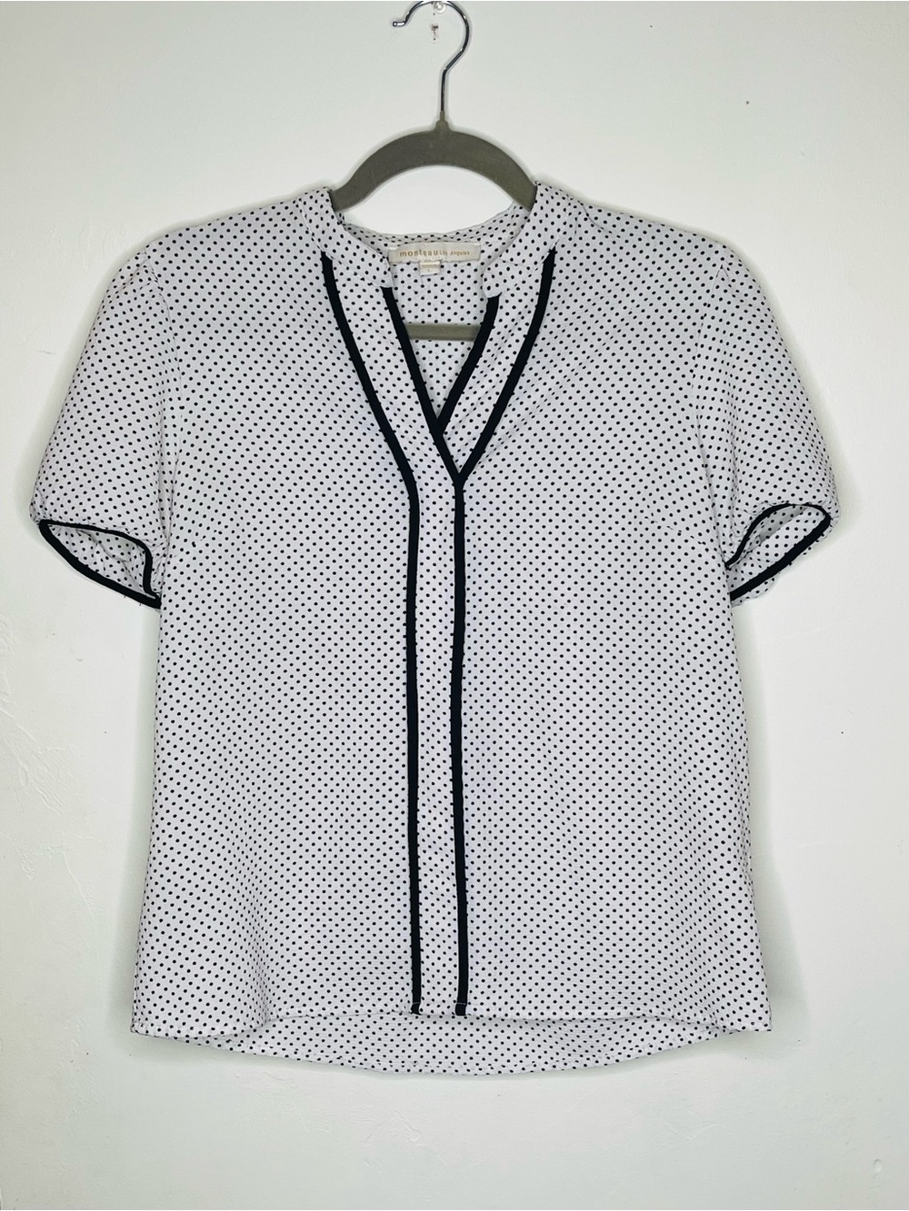 Monteau Los Angeles Polka Dot Blouse, Large